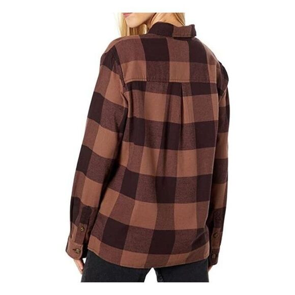Carhartt Women's Sz L (12-14) Rugged Flex Loose Fit Midweight L/S Flannel Shirt - Picture 10 of 10